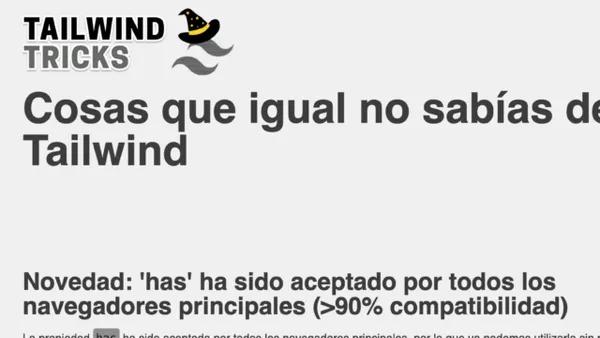 Cosas que igual no sabías de Tailwind