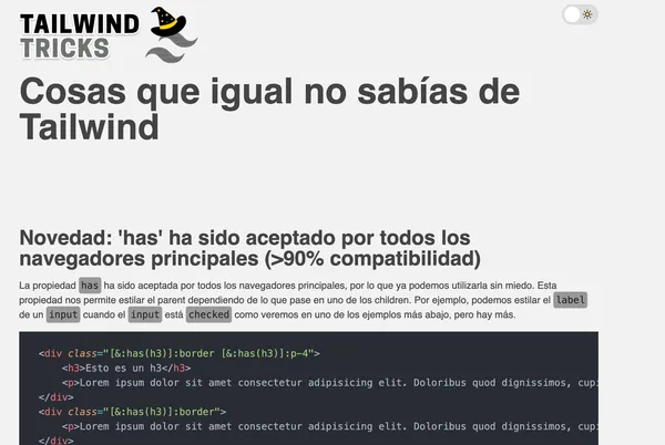 Cosas que igual no sabías de Tailwind